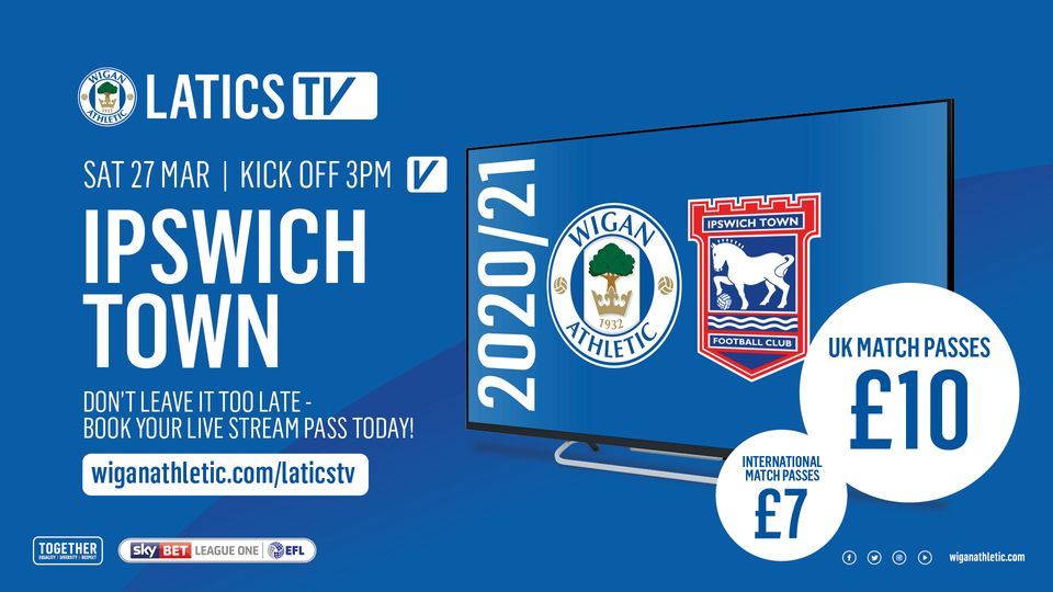 Latics v Ipswich on TV earns Club money