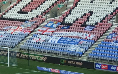 Supporters Flags ready to be picked up
